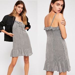 Free People Le Fleur Slip in Black Stripe